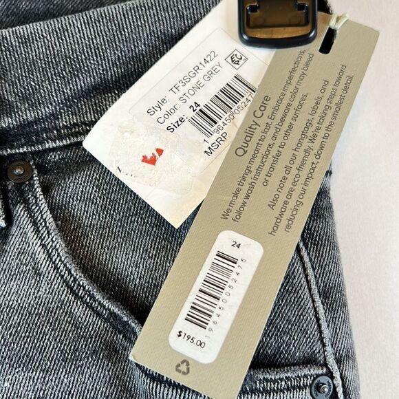 Hudson Jeans Collin Mid-Rise Skinny Jeans- Stone Grey- Size 24- NWT - Picture 4 of 12